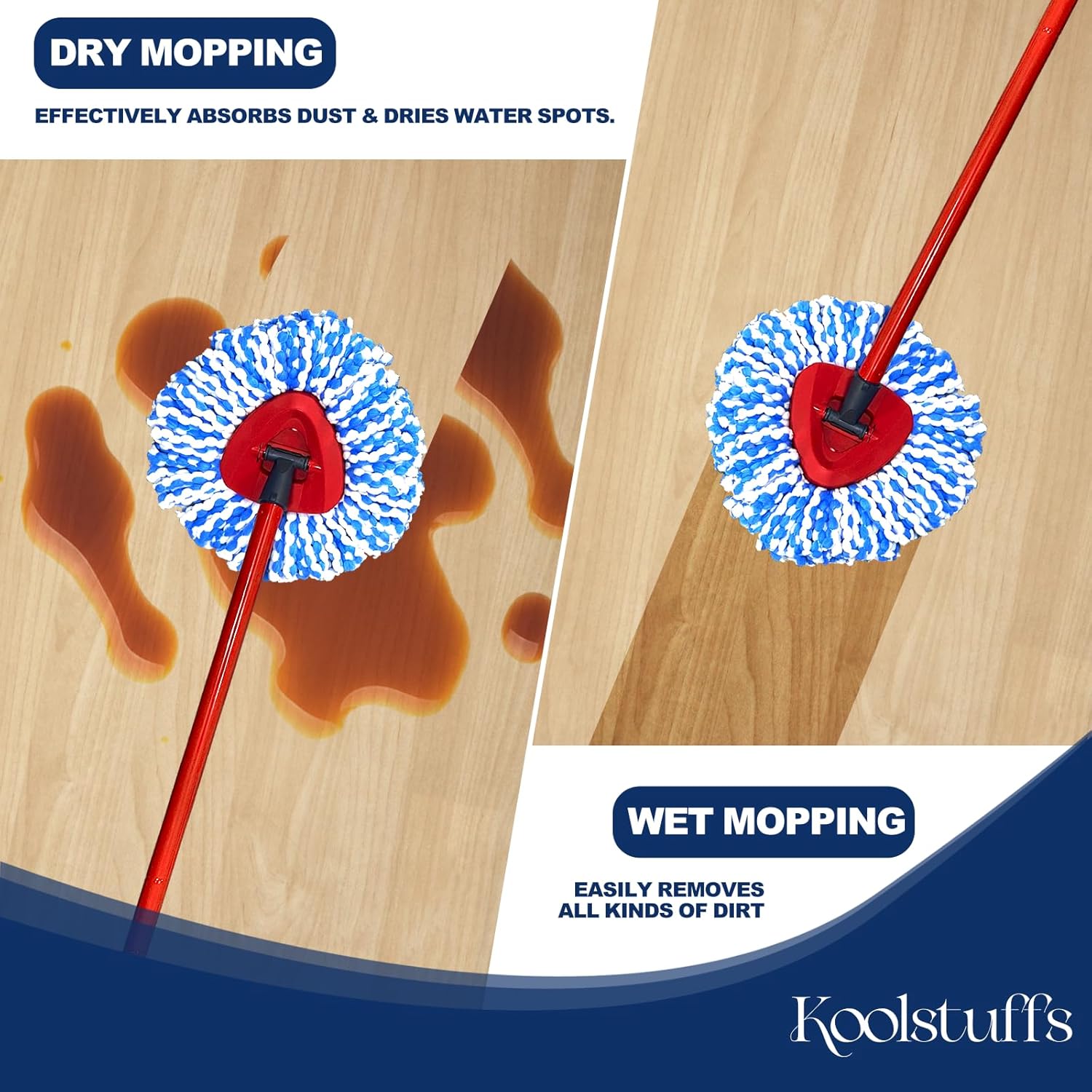 Koolstuffs Spin Mop Head Replacement 3-Pack