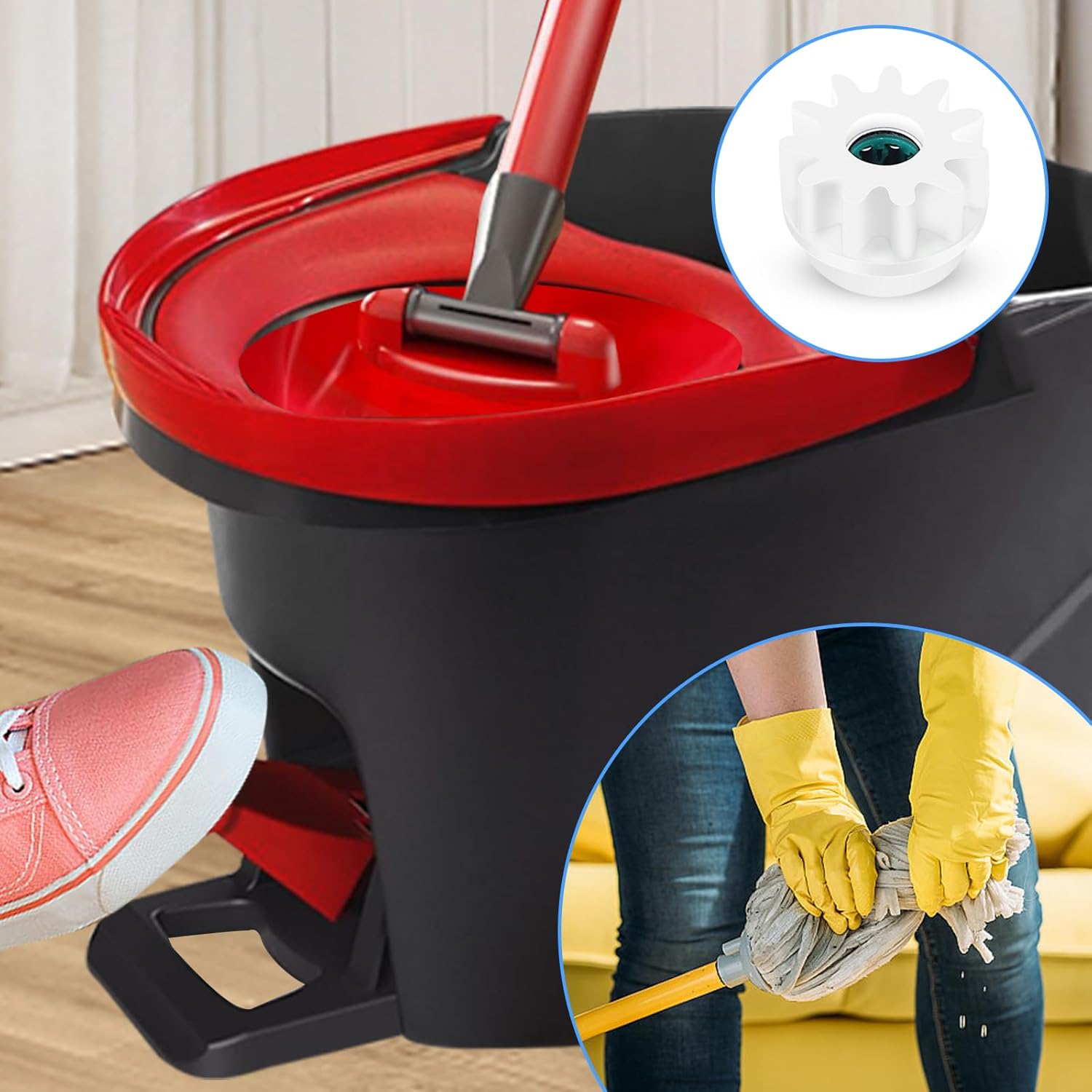 Compact Durable Spin Mop Bucket Replacement for O-CedarVilida