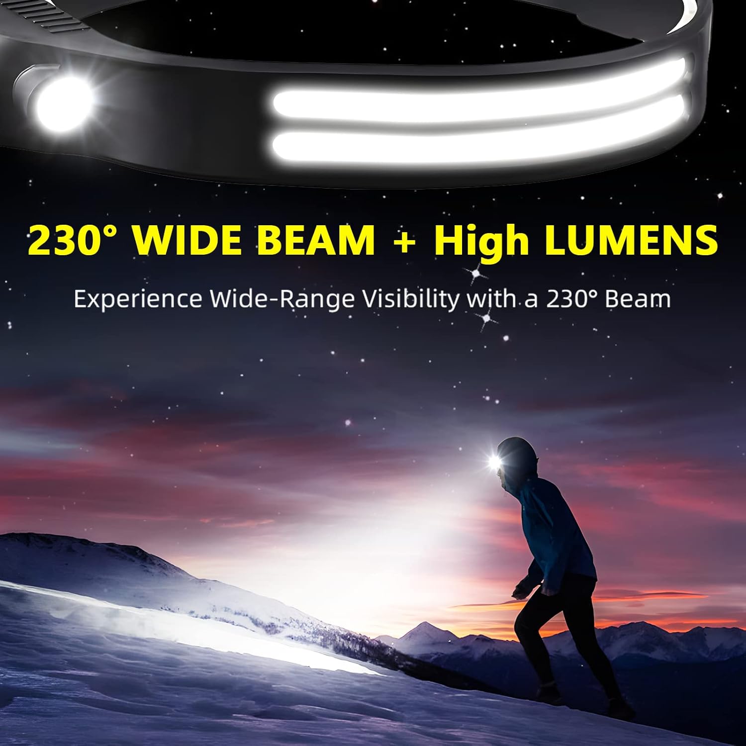 3-Piece Rechargeable LED Headlamp Set