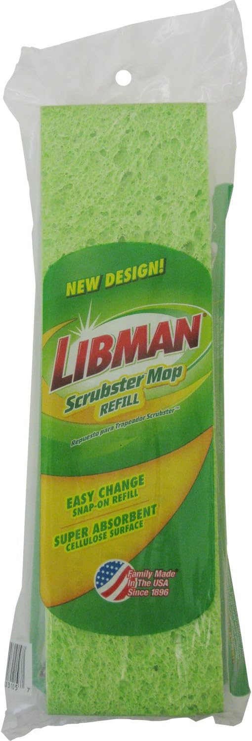 Libman 03105 Scrubster Mop Tile Refill Pack of 1 Green