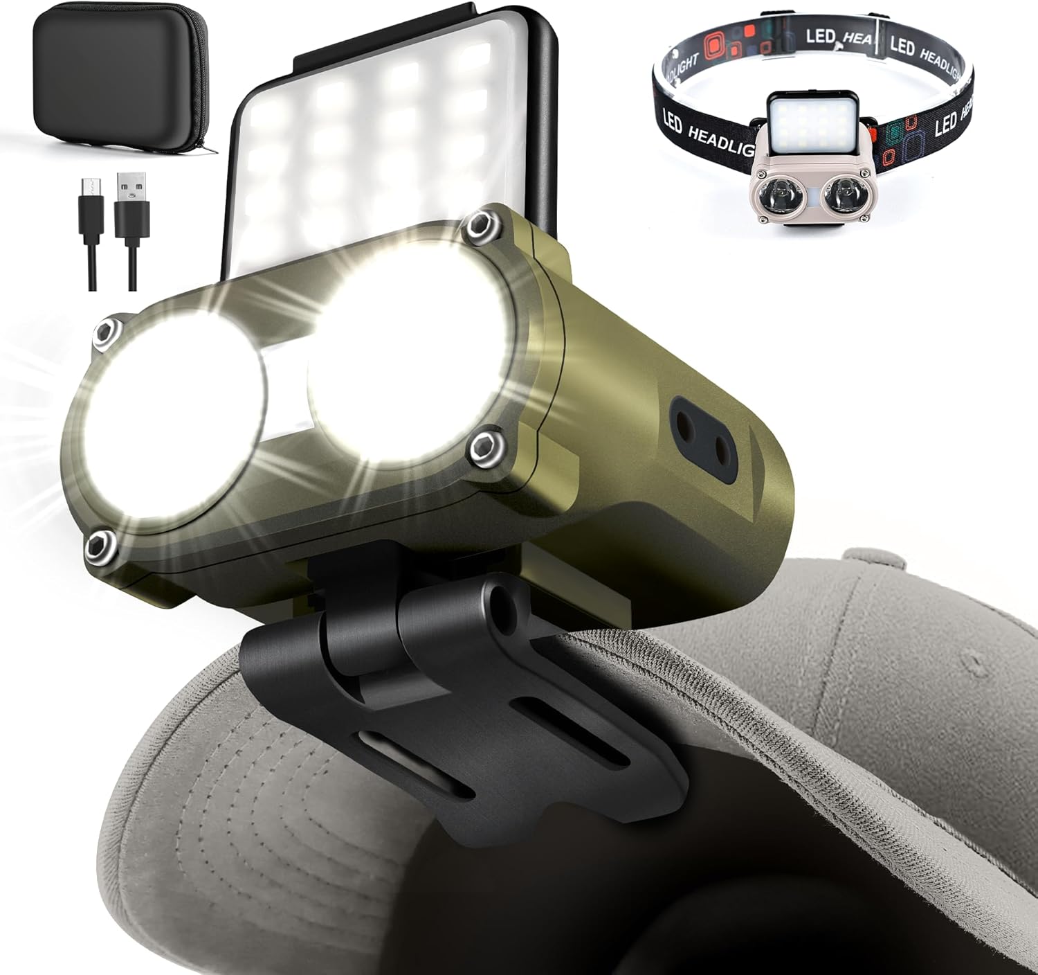 800 Lumens Rechargeable LED Hat Light