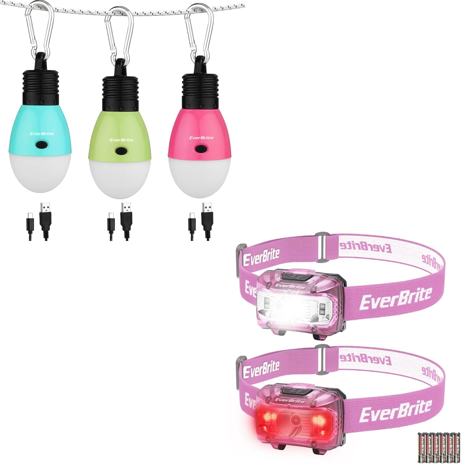 BRIGHT KID FRIENDLY HEADLAMPS RECHARGEABLE Camping Lights