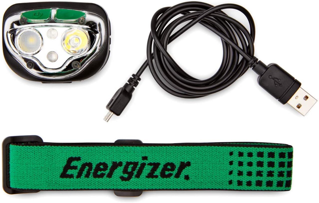 Energizer Rechargeable LED Headlamp Always-On Lighting