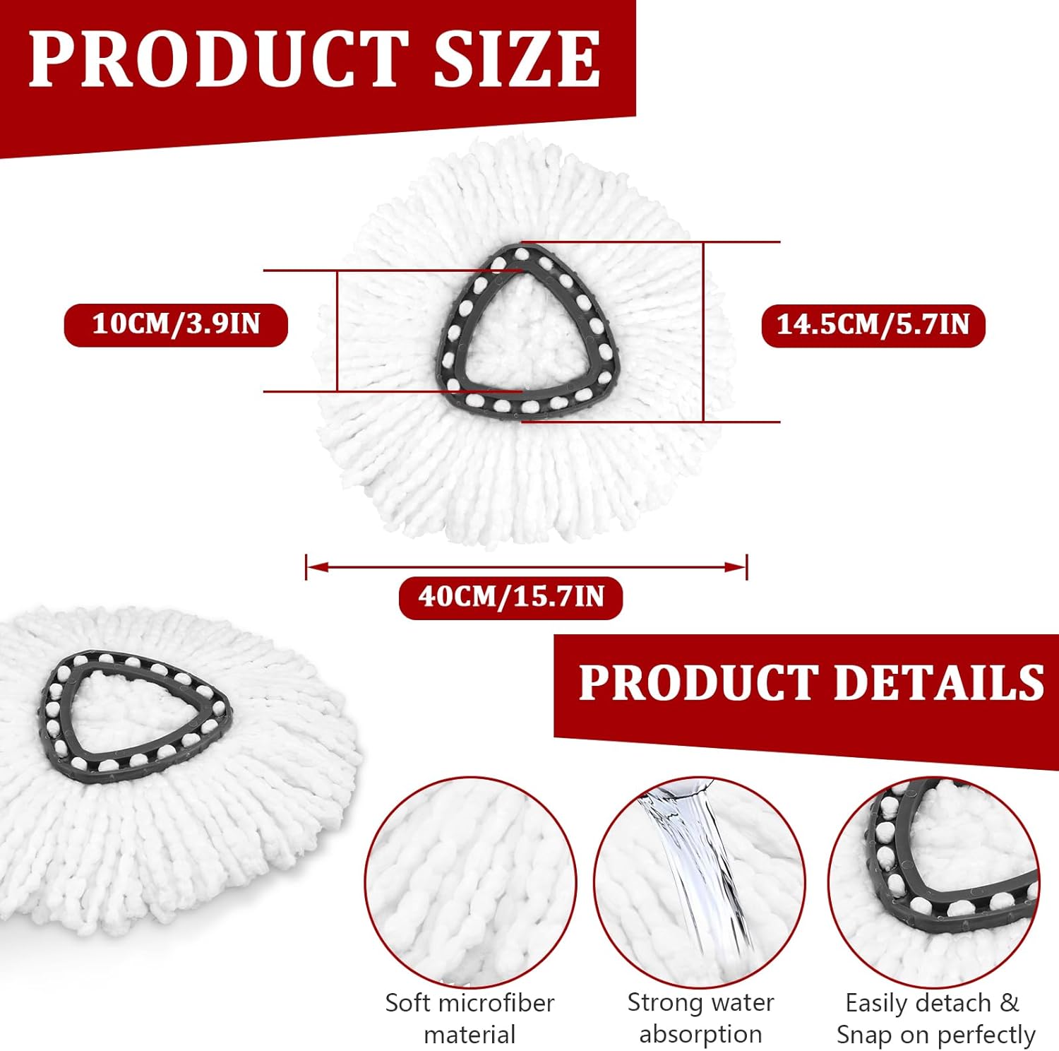 4-Piece Set Perfect Fit for O-Ceda Mops