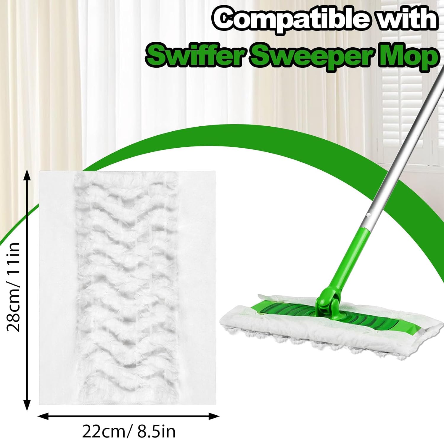 Fast-Mounting Dry Swiffer Pads for Easy Pet Hair Removal