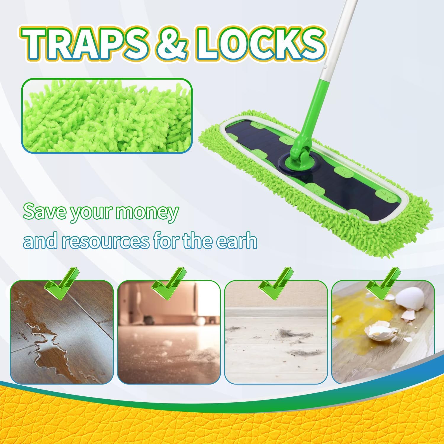 X-Large Reusable 100 Coral Fleece Mop Pads