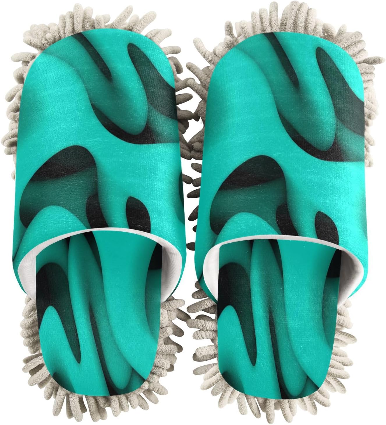 Zhirexin Green Texture Cleaning Slippers