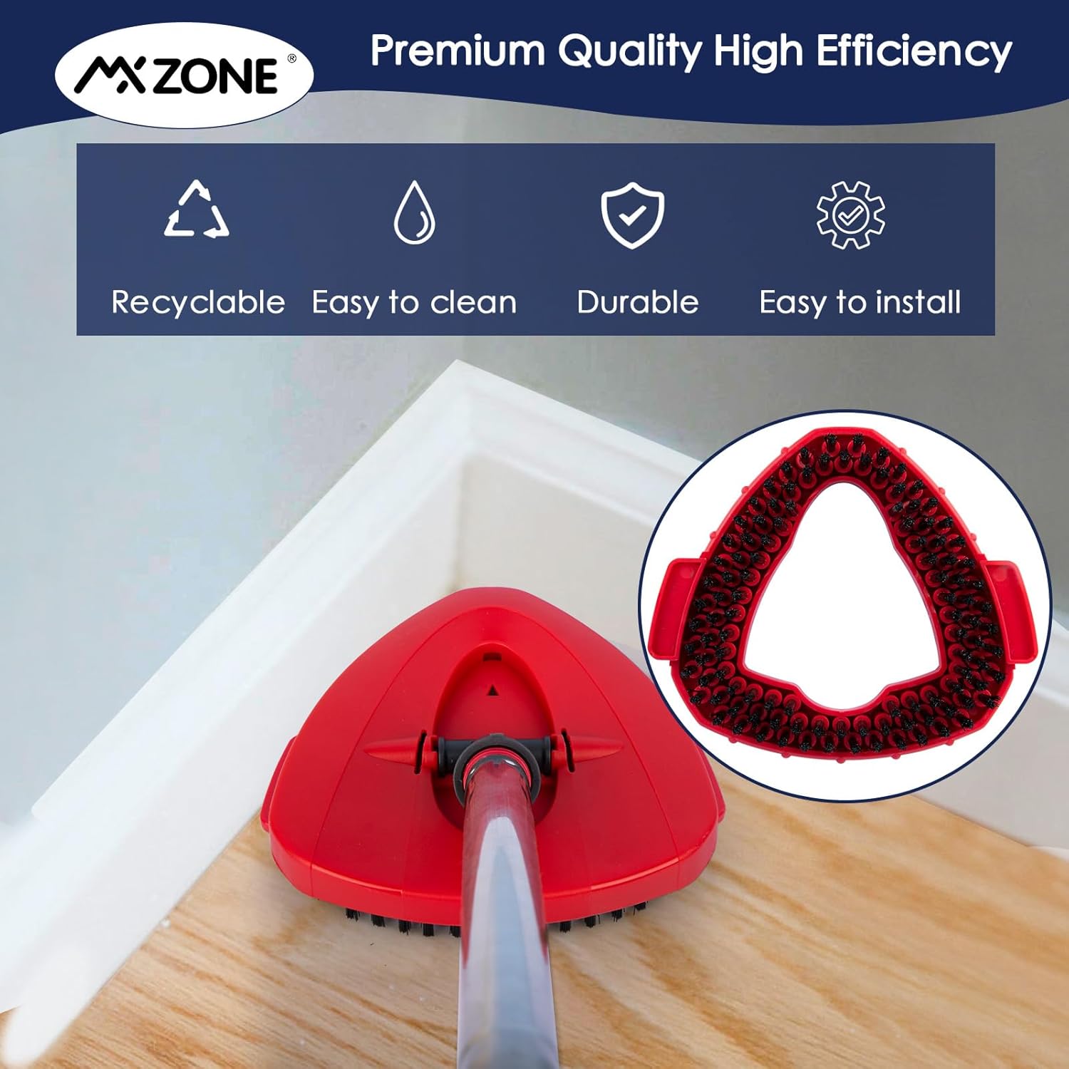 Sturdy Scrubber Mop Head for Shower Bath and Kitchen Tile Cleaning