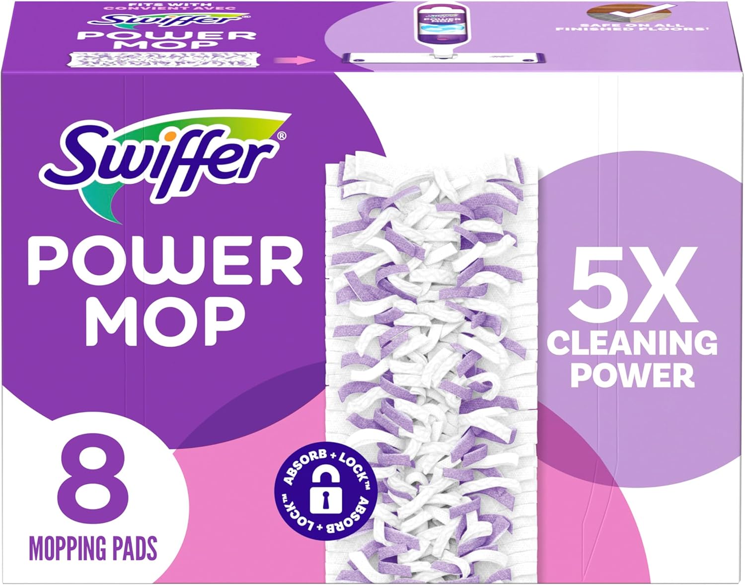 Swiffer PowerMop R1 Refill Pads - Multi-Surface 8 Count Pack of 2