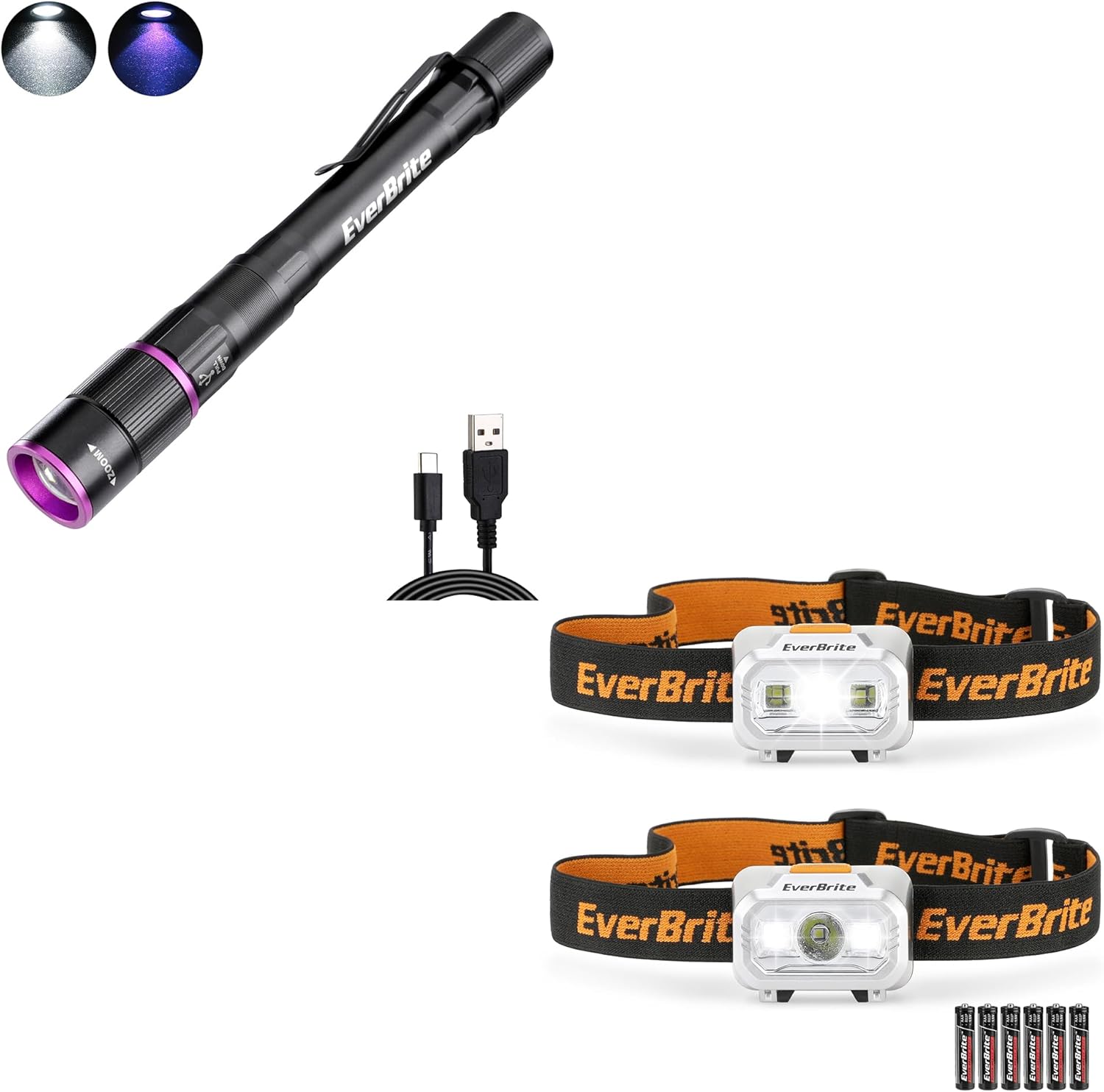 EverBrite LED Headlamp Pen Flashlight