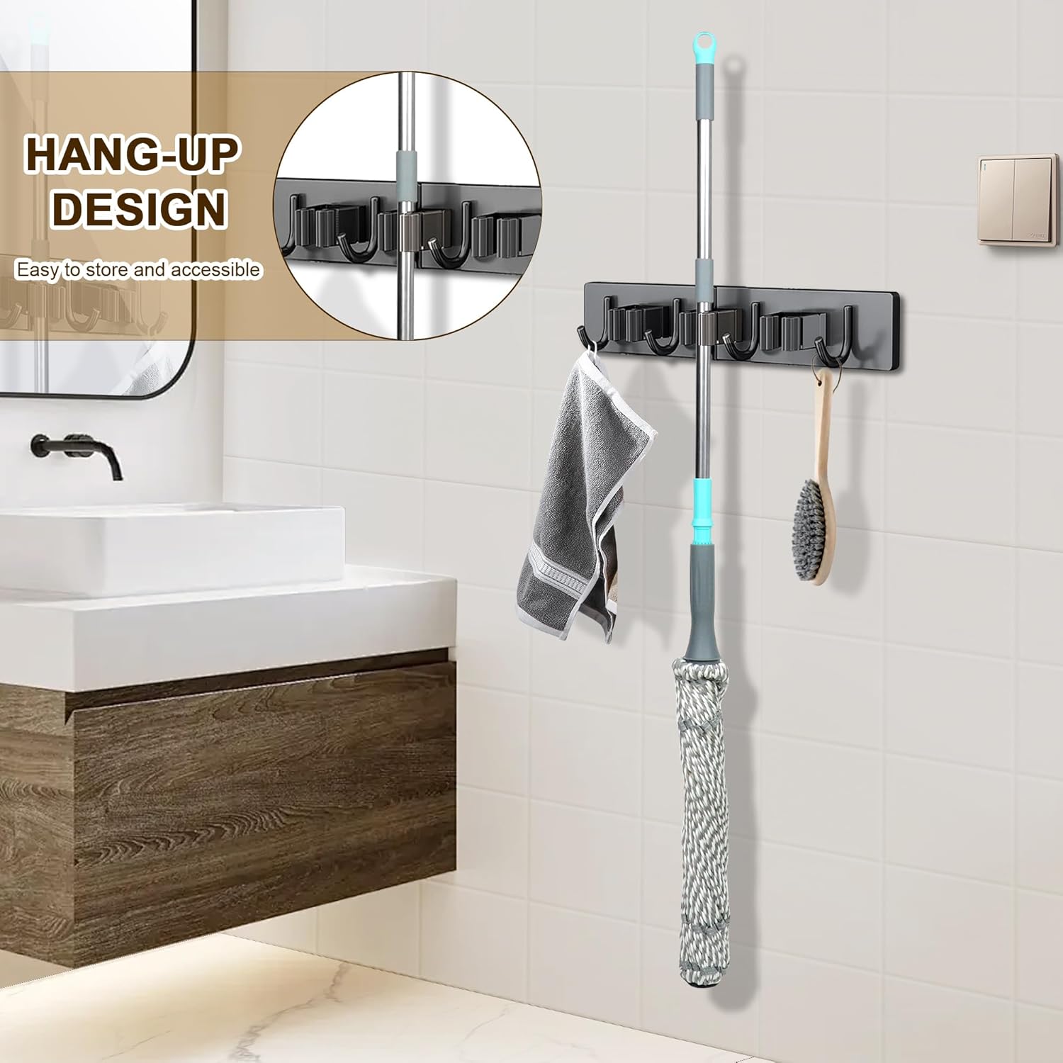Self-Wringing Twist Mop with 525 Inch Handle