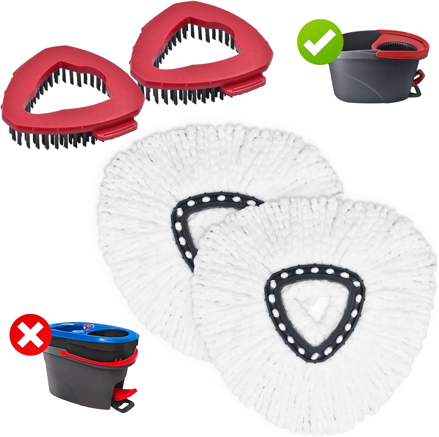 Ocedar Spin Mop Heads Replacement - 2-Piece Set