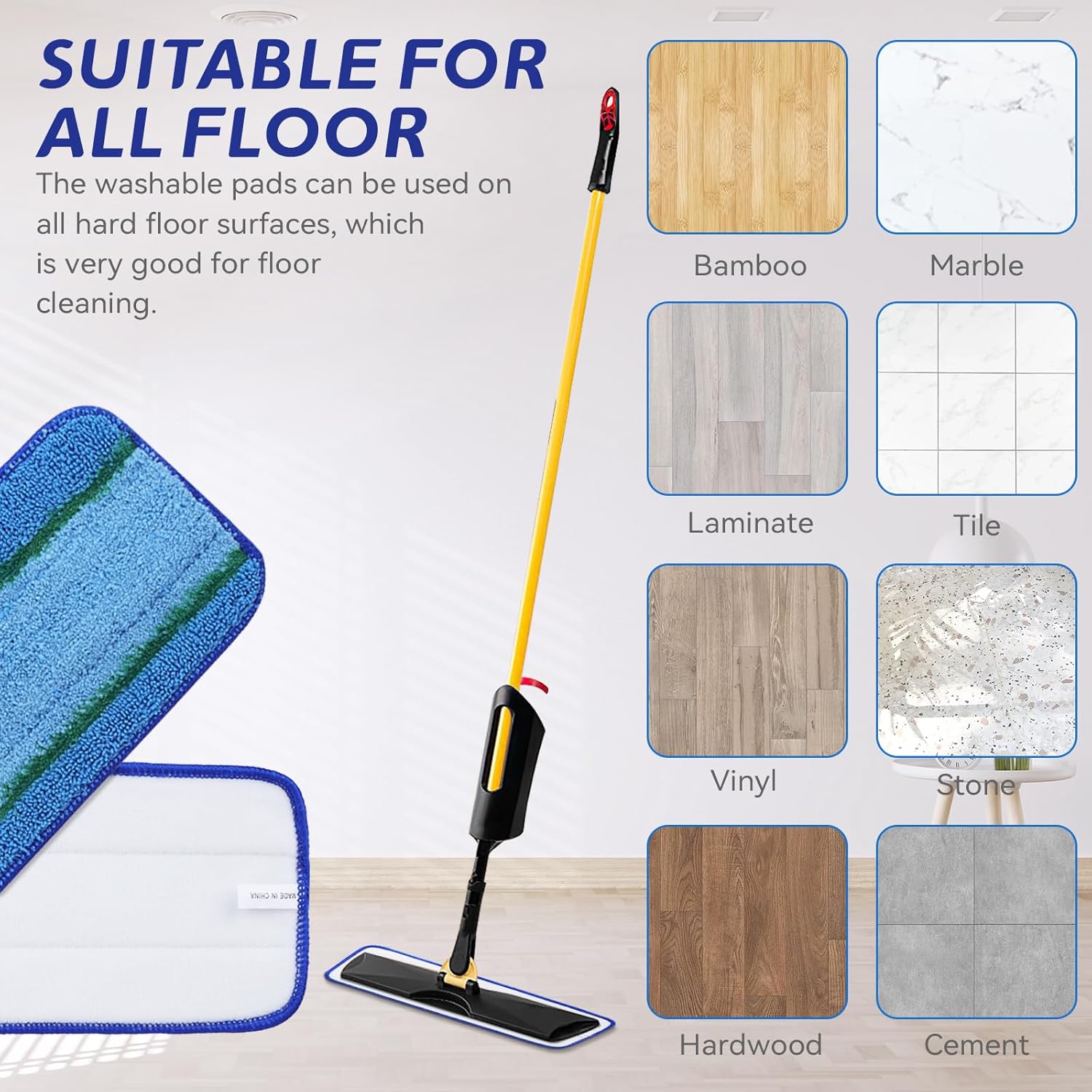 Replacement Microfiber Mop Pads for 17 18 Rubbermaid Commercial Mops