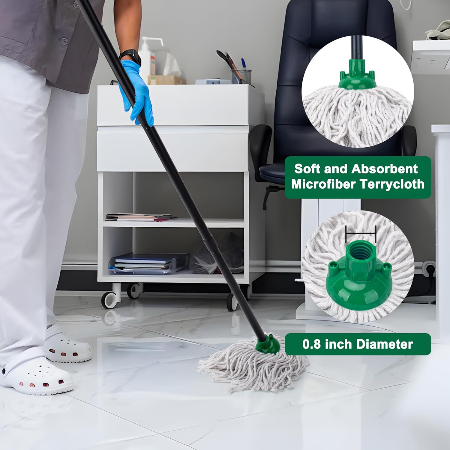 Green KeFanta 2-Piece Mop Head Set