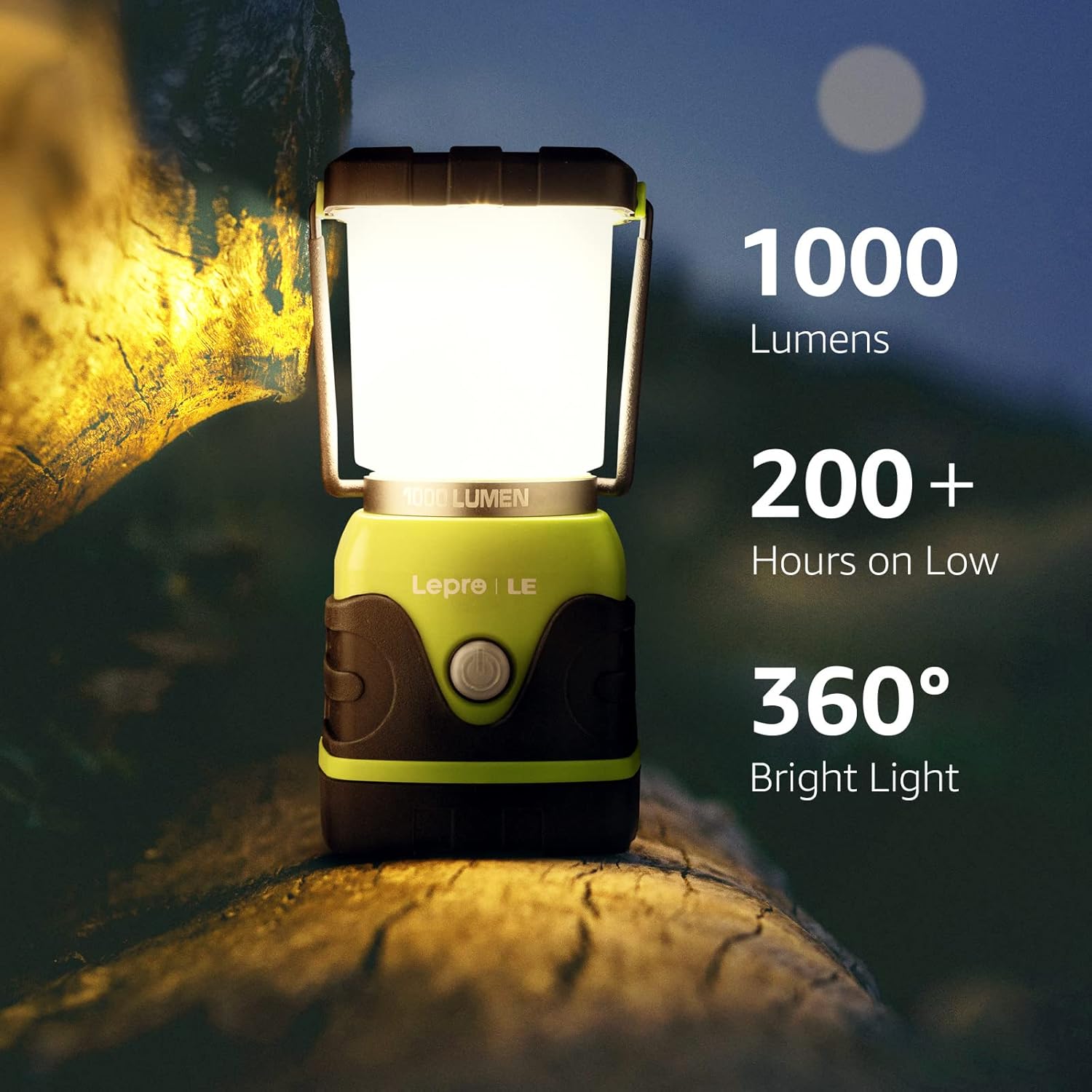 1000LM LED Camping Lantern with 4 Modes Waterproof Bright