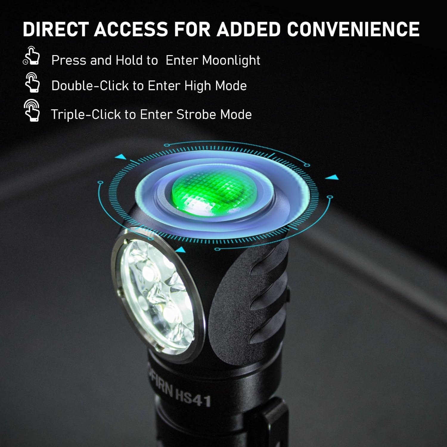 4000 Lumen Rechargeable Headlamp with 9 Light Modes and IP68 Waterproofing