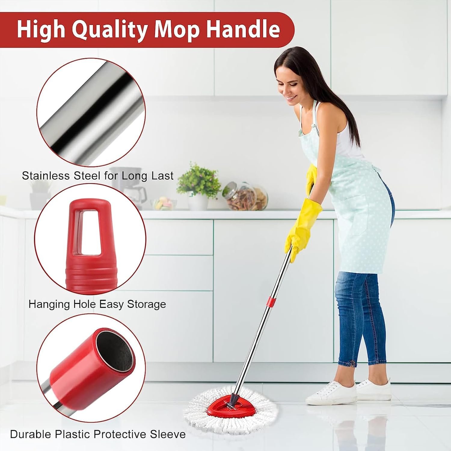 HiBaBy 2 Spin Mop Set Compatible with OCedar Mop