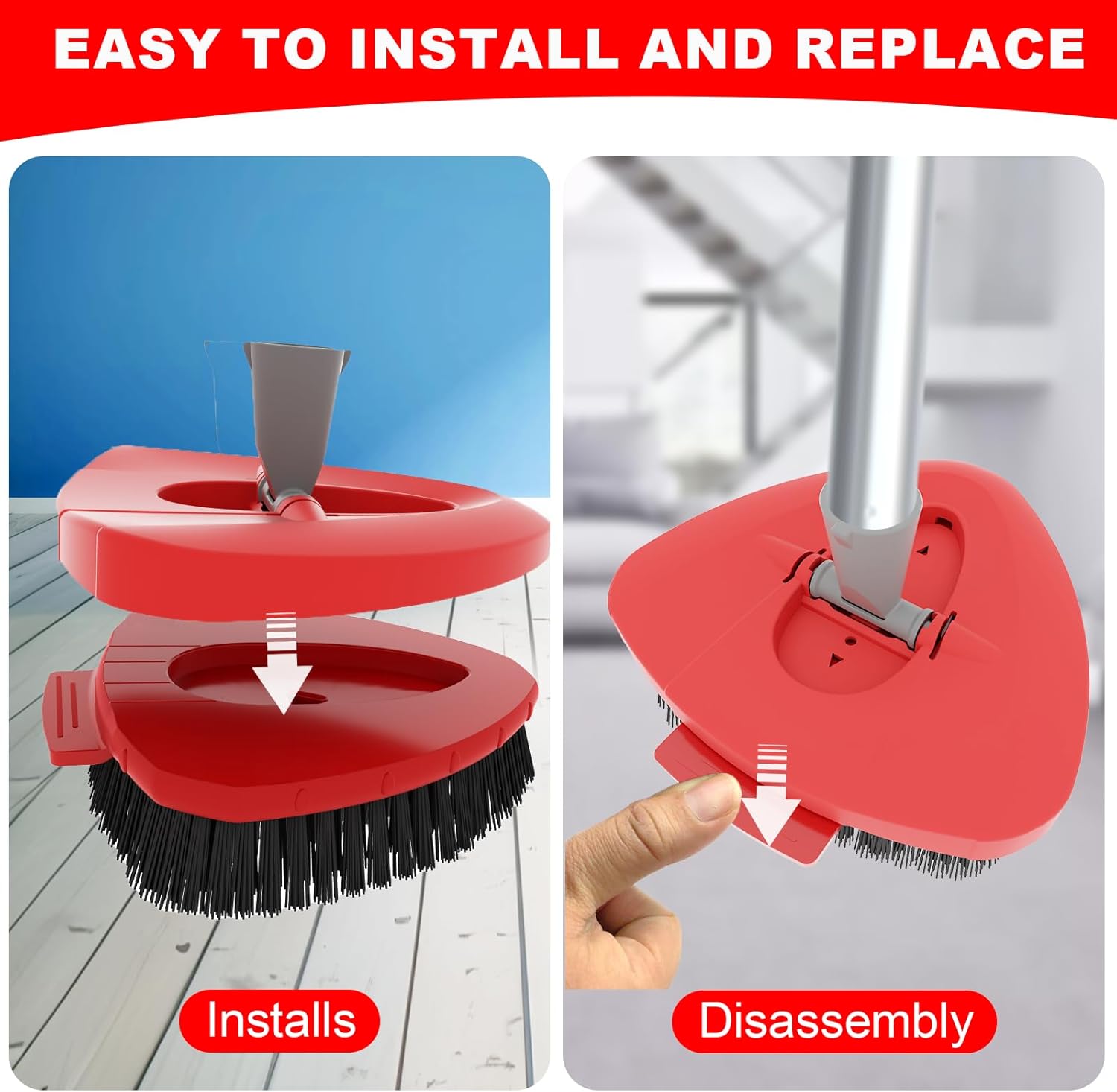 Upgrade scrub brush attachments for OcedarEasyWring 1 Tank Mop