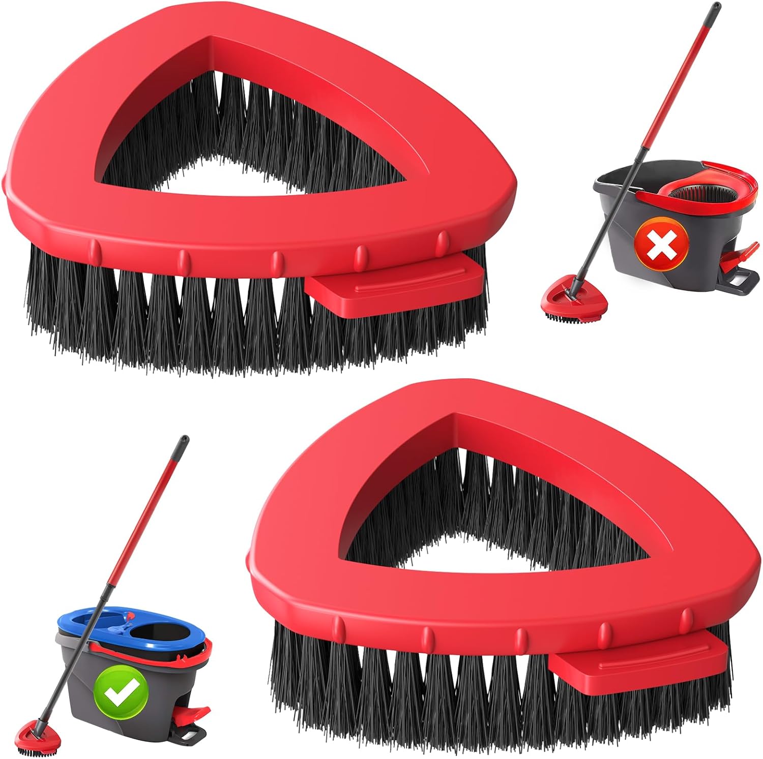 Spin Mop Scrub Brush Head for RinseClean 2-Tank System