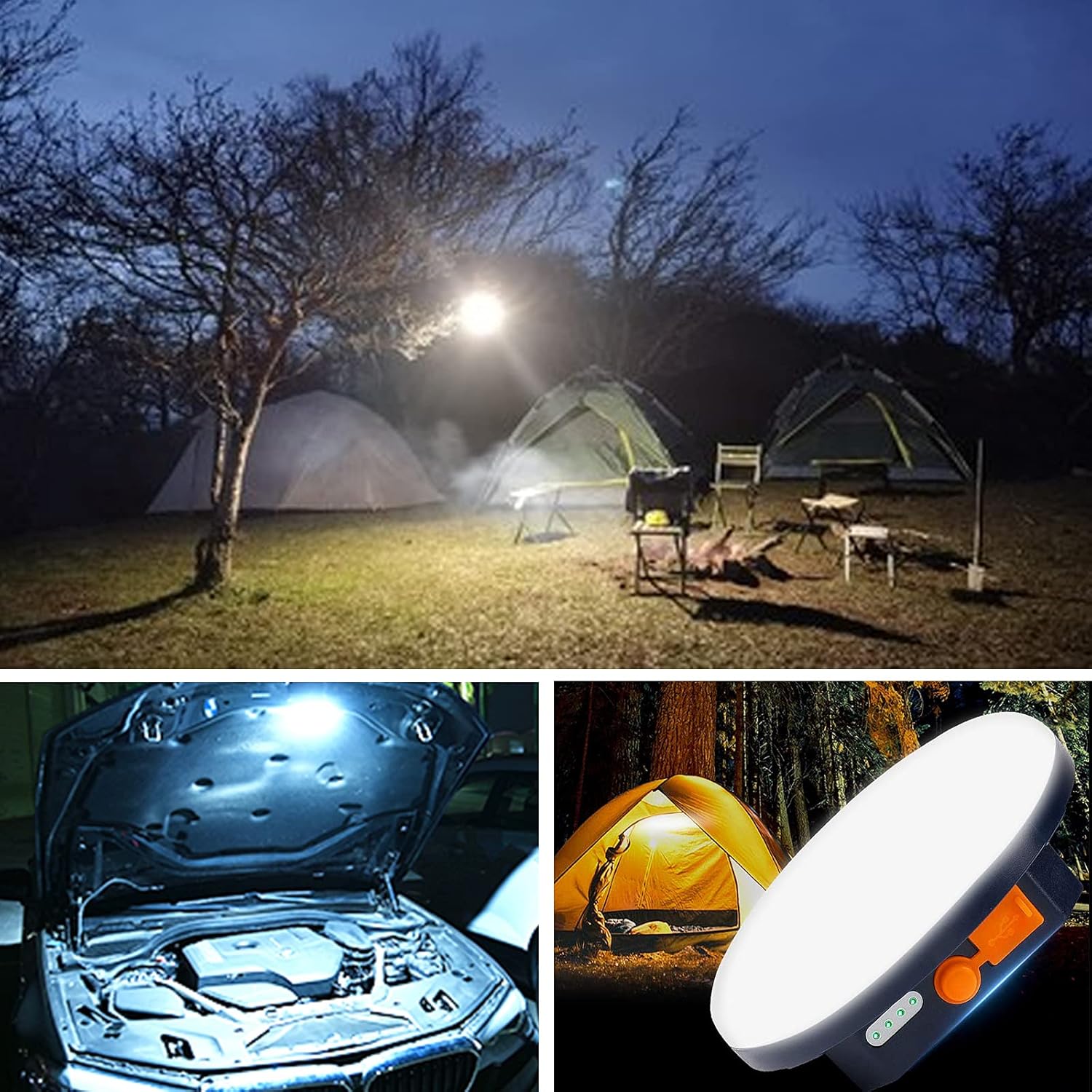 10000mAh 4000LM Portable LED camping lantern waterproof rechargeable for emergency use