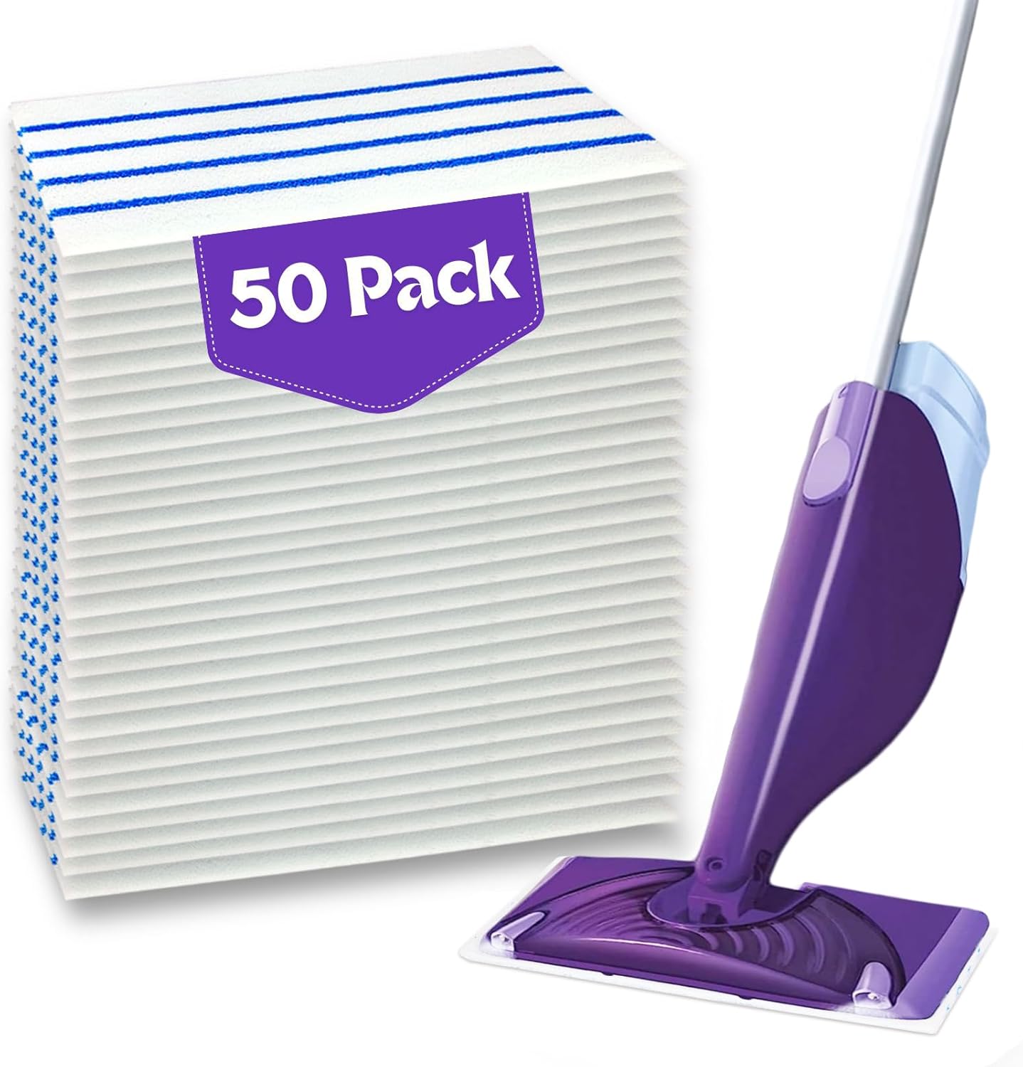 50 Count Microfiber Mop Pads