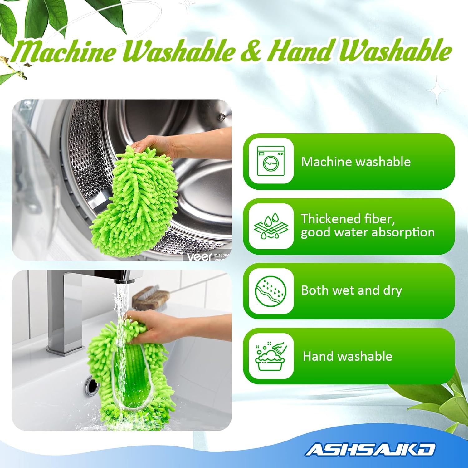 Reusable Microfiber Mop Pads 8-Pack for Swiffer Sweeper Soft Durable