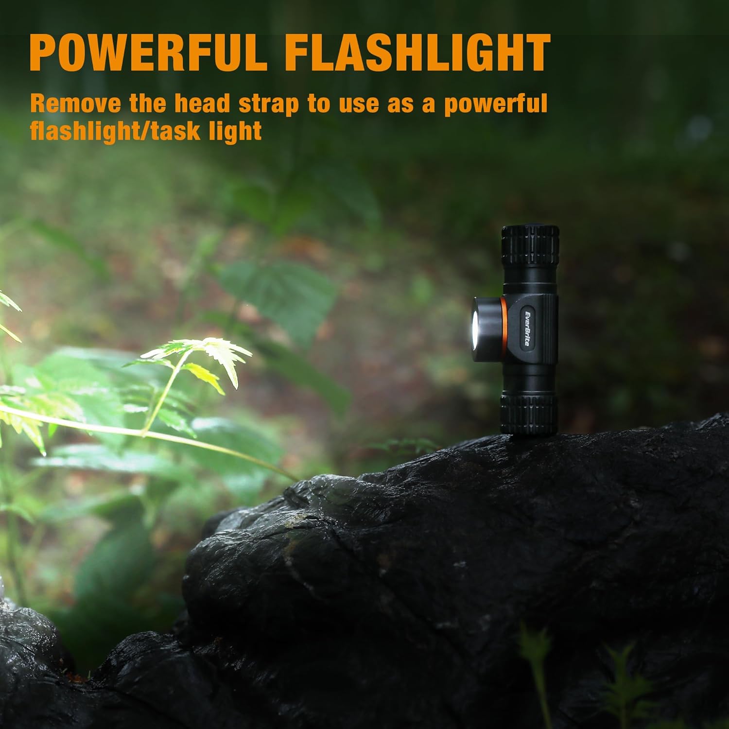EverBrite Rechargeable Headlamp 1000 Lumen LED 400-Foot Beam Needs No Charge