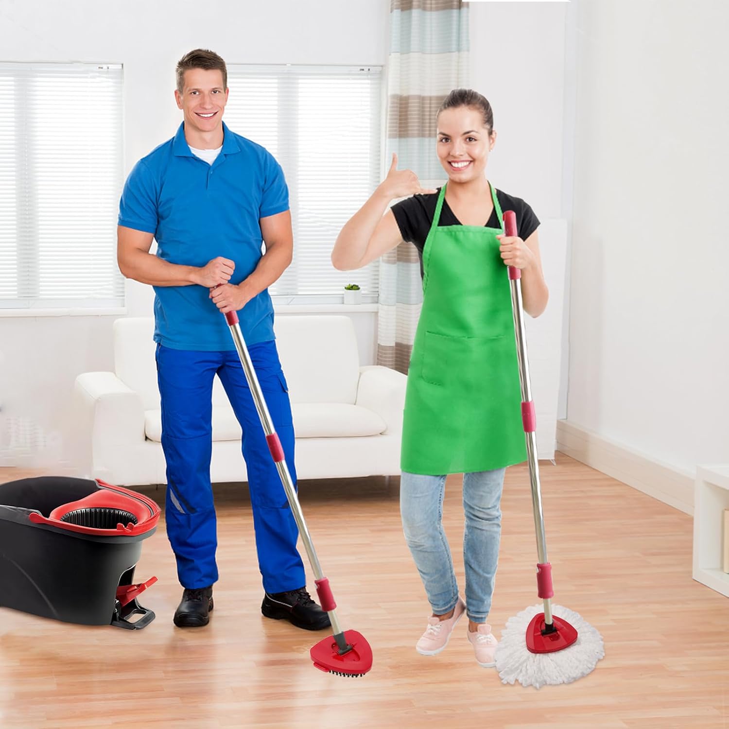 YZJAJZY Mop Heads Replacement Set for 1-Tank Spin Mop