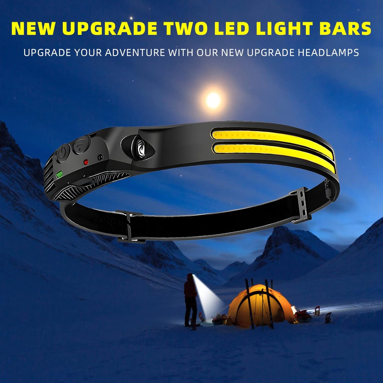 3-Piece Rechargeable LED Headlamp Set