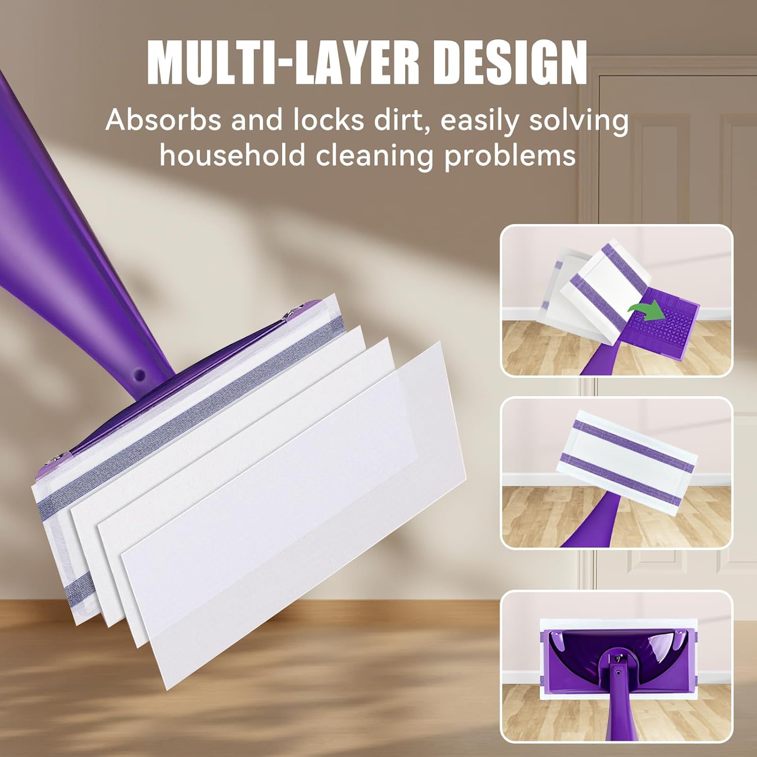 40 Pack Disposable Mop Pad Refills for Swiffer Wet Jet Spray Mop