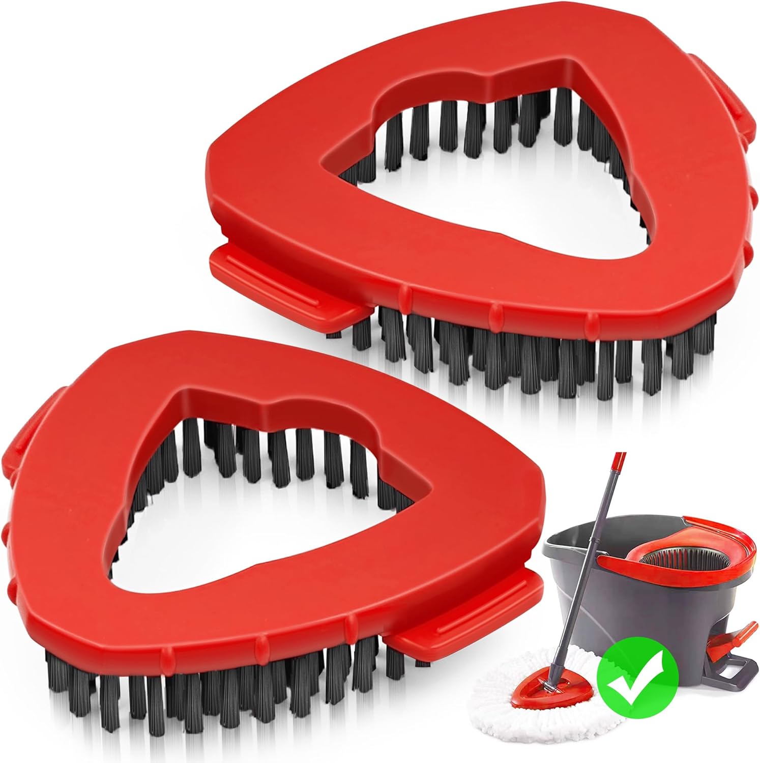 Dolanx Scrub Brush for O-Cedar EasyWring 1 Tank System 2 Pcs