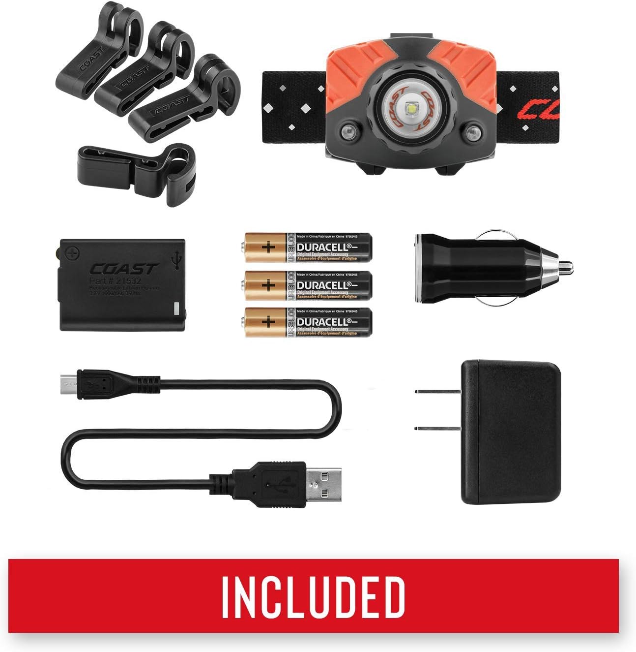 Coast Dual Color Reusable Red Headlamp