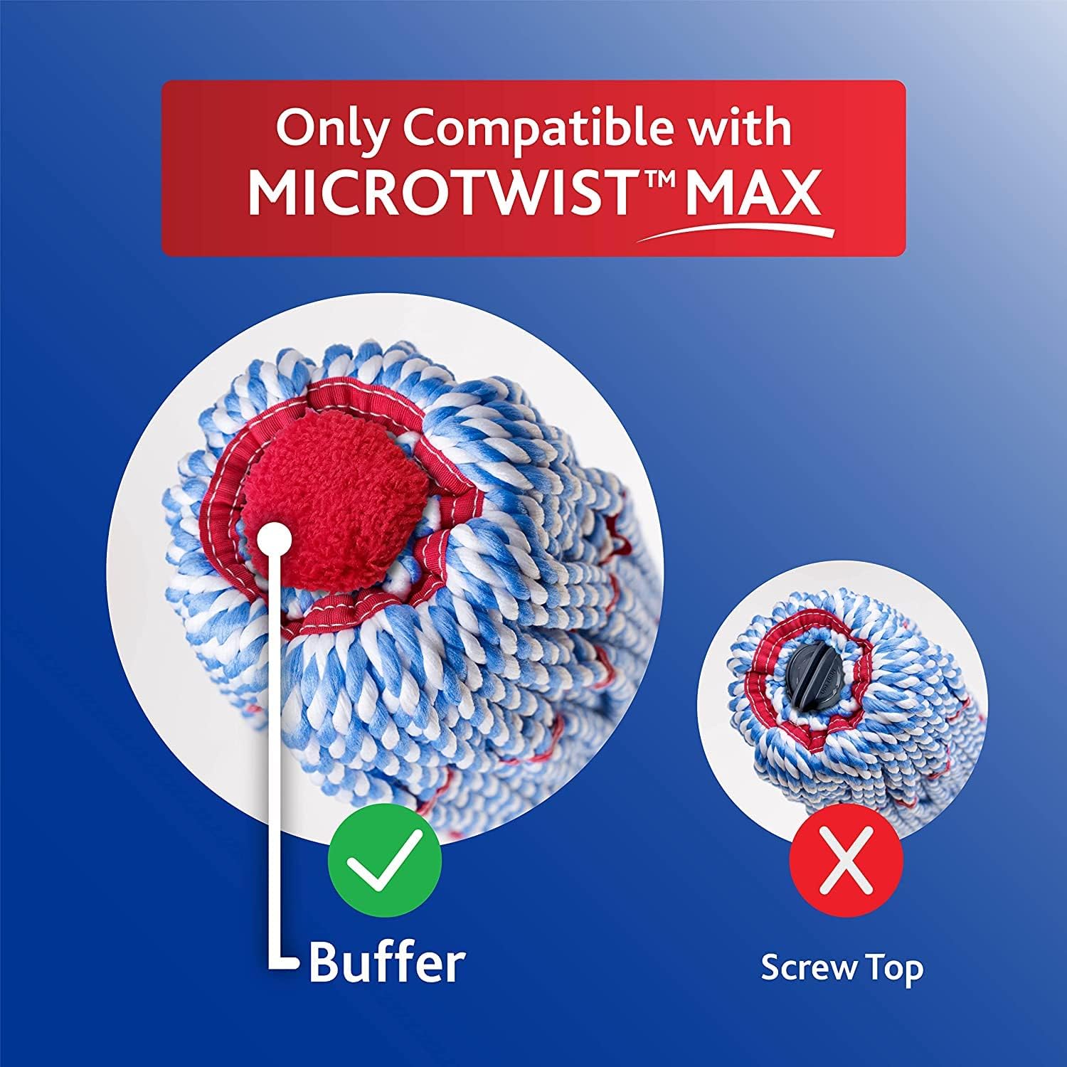 O-Cedar MicroTwist MAX Mop Head Refill Soft Durable and Easy to Use