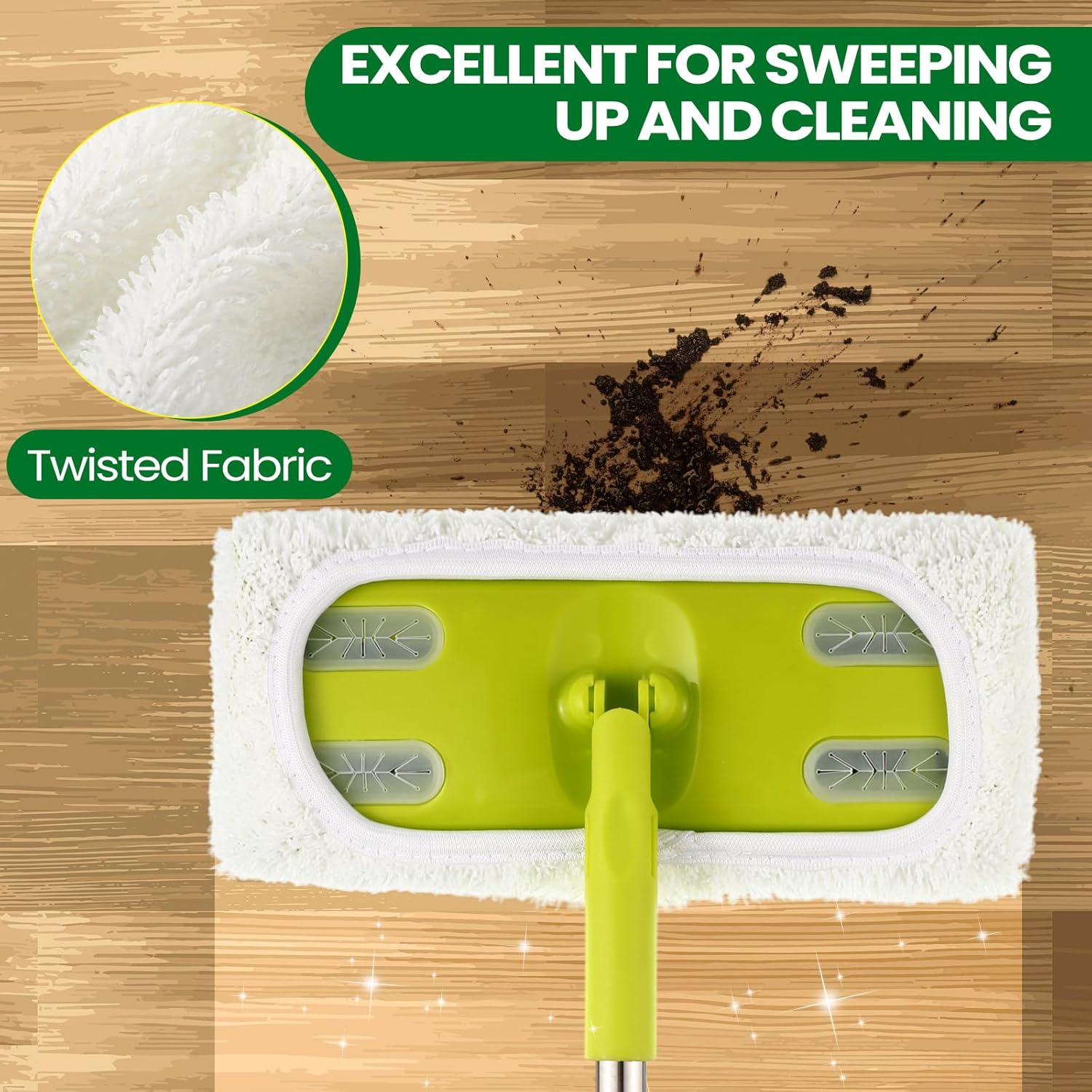 18-Pack Reusable Microfiber Mop Pads for Swiffer Clean Dry Cleaning