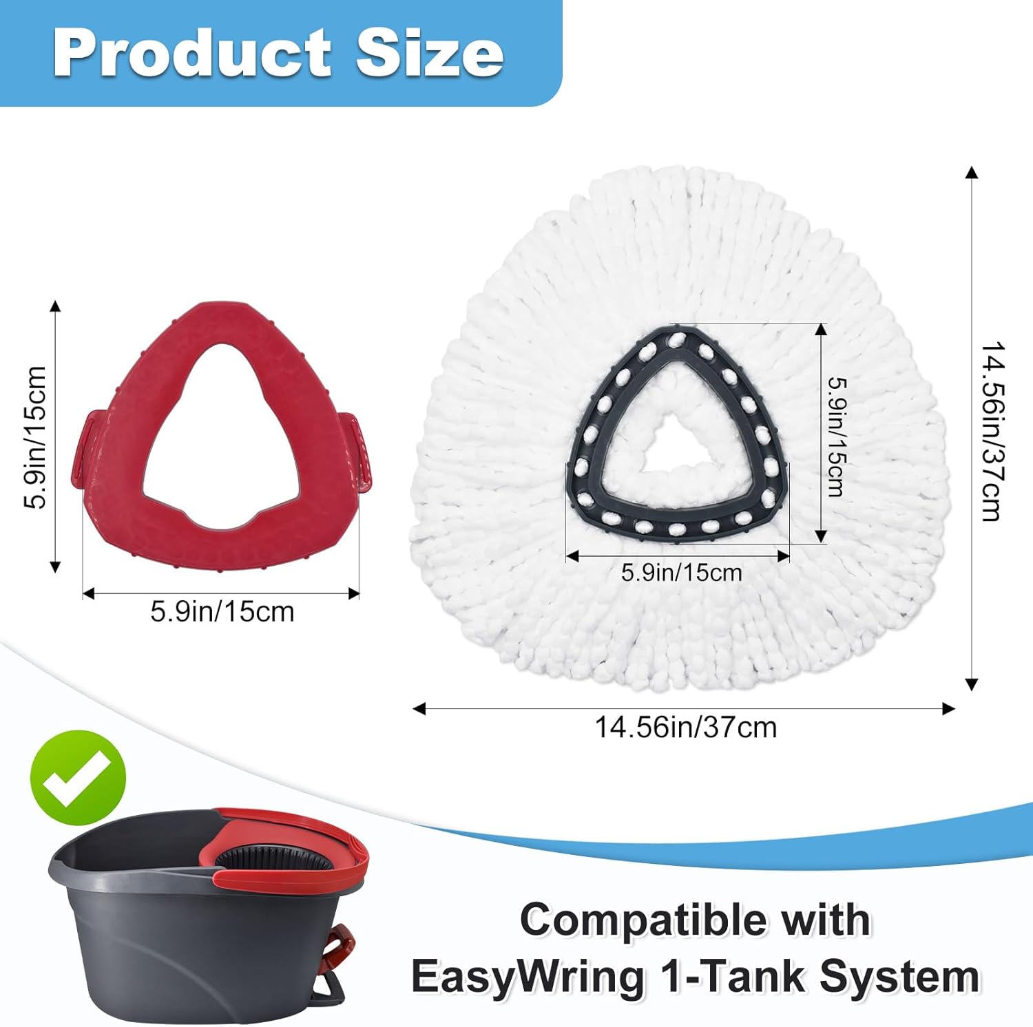Ocedar Spin Mop Heads Replacement - 2-Piece Set