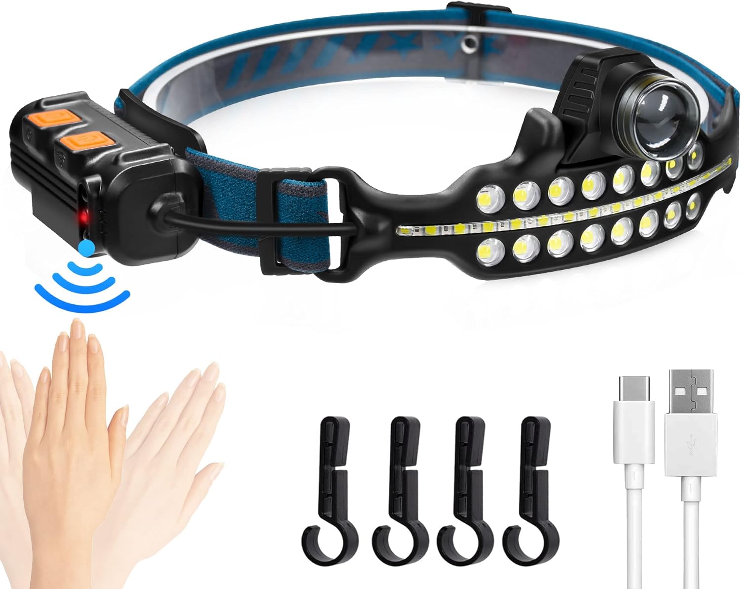 DARKBEAM Rechargeable LED Headlamp for Camping Fishing emergency