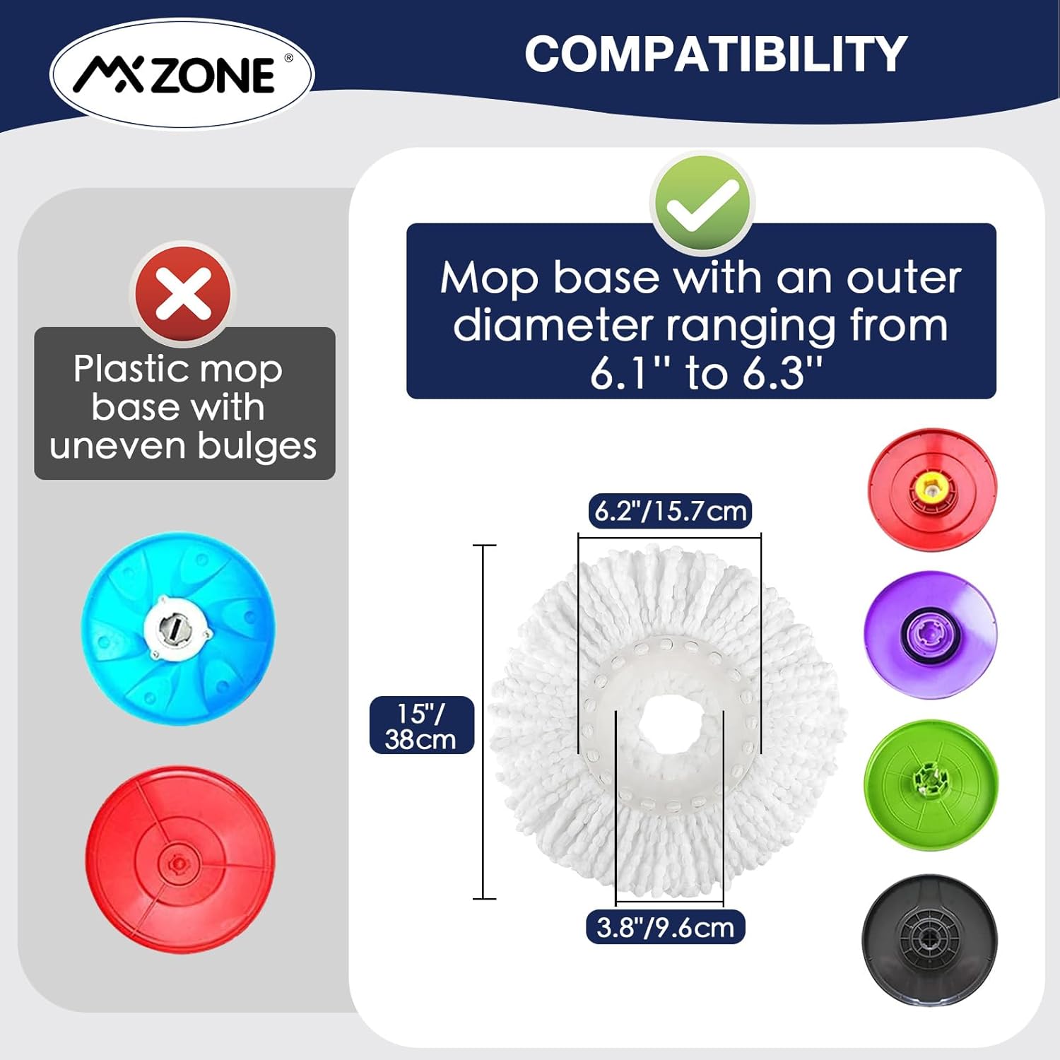 MXZONE Magic Mop 5-Pack Replacement Heads Details