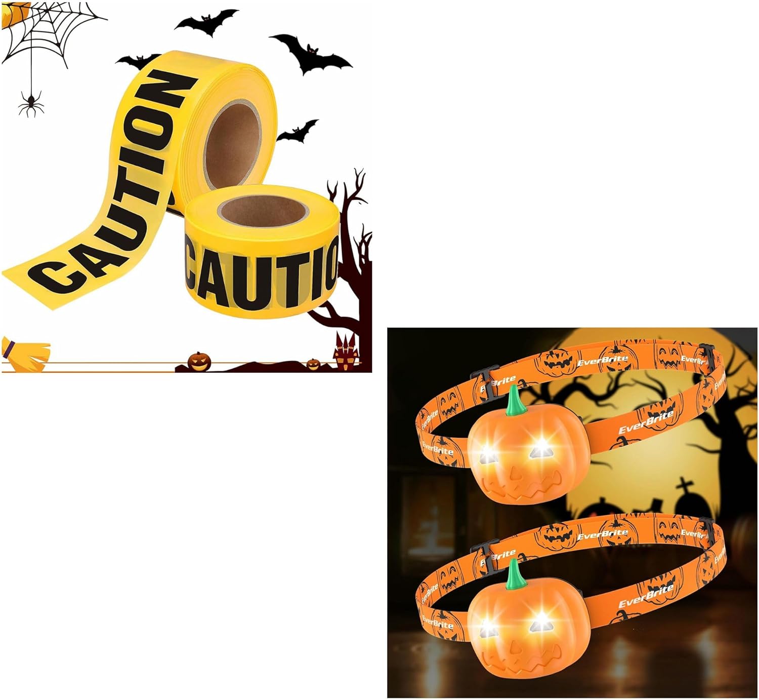 EverBrite Halloween pumpkin trick-or-treat safety headlamp and cautions