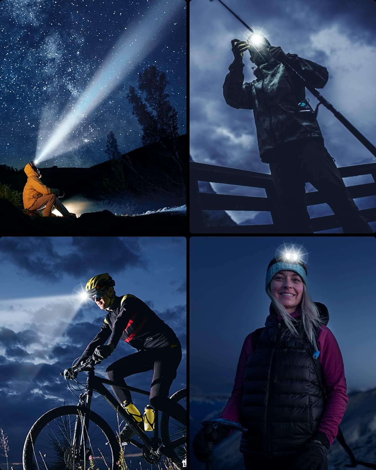 GETASI Rechargeable Dual Headlamp with Motion Sensor