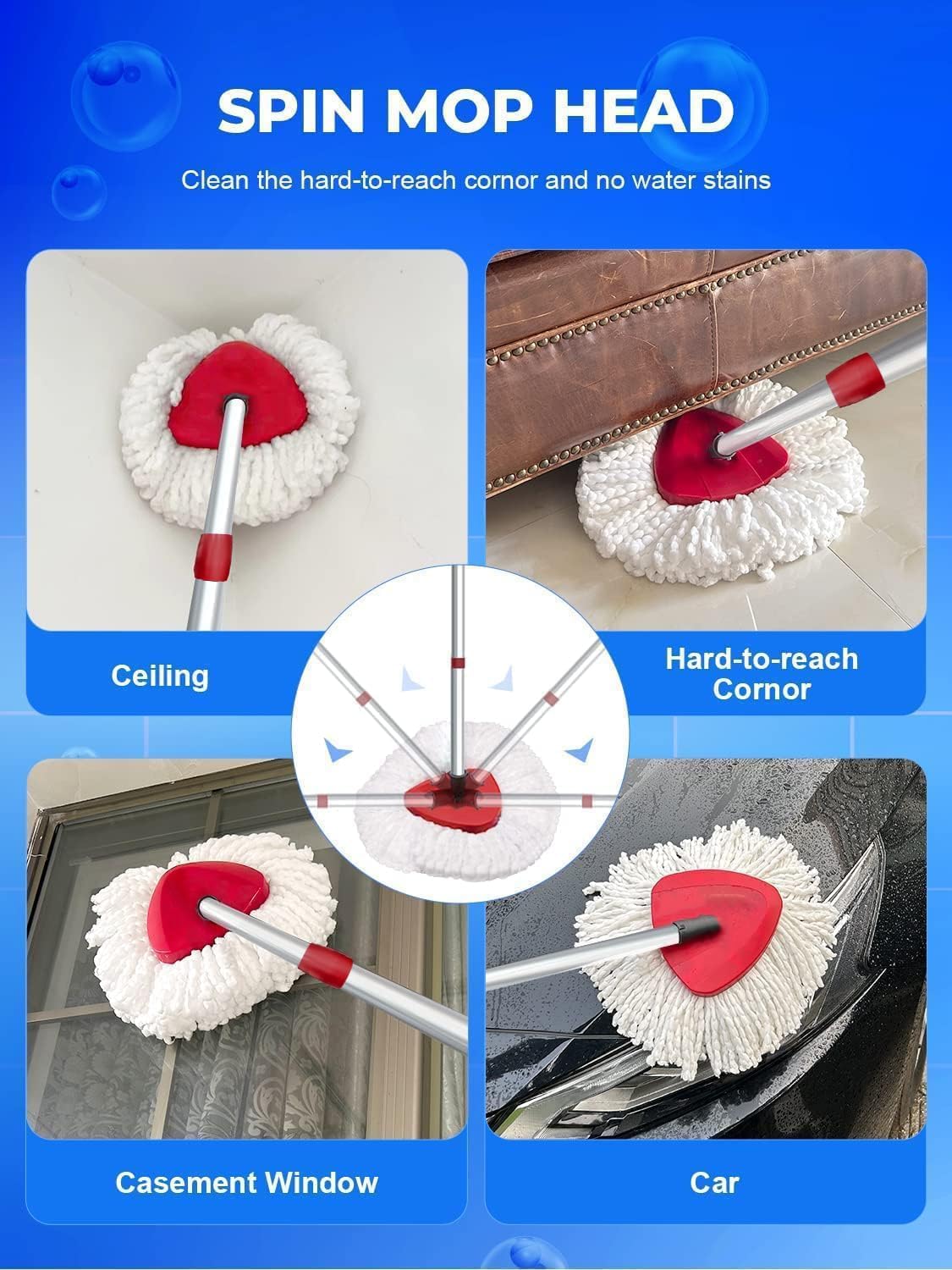 Bublador 4-Piece Set Compatible Mop Head with EasyWring Mop System