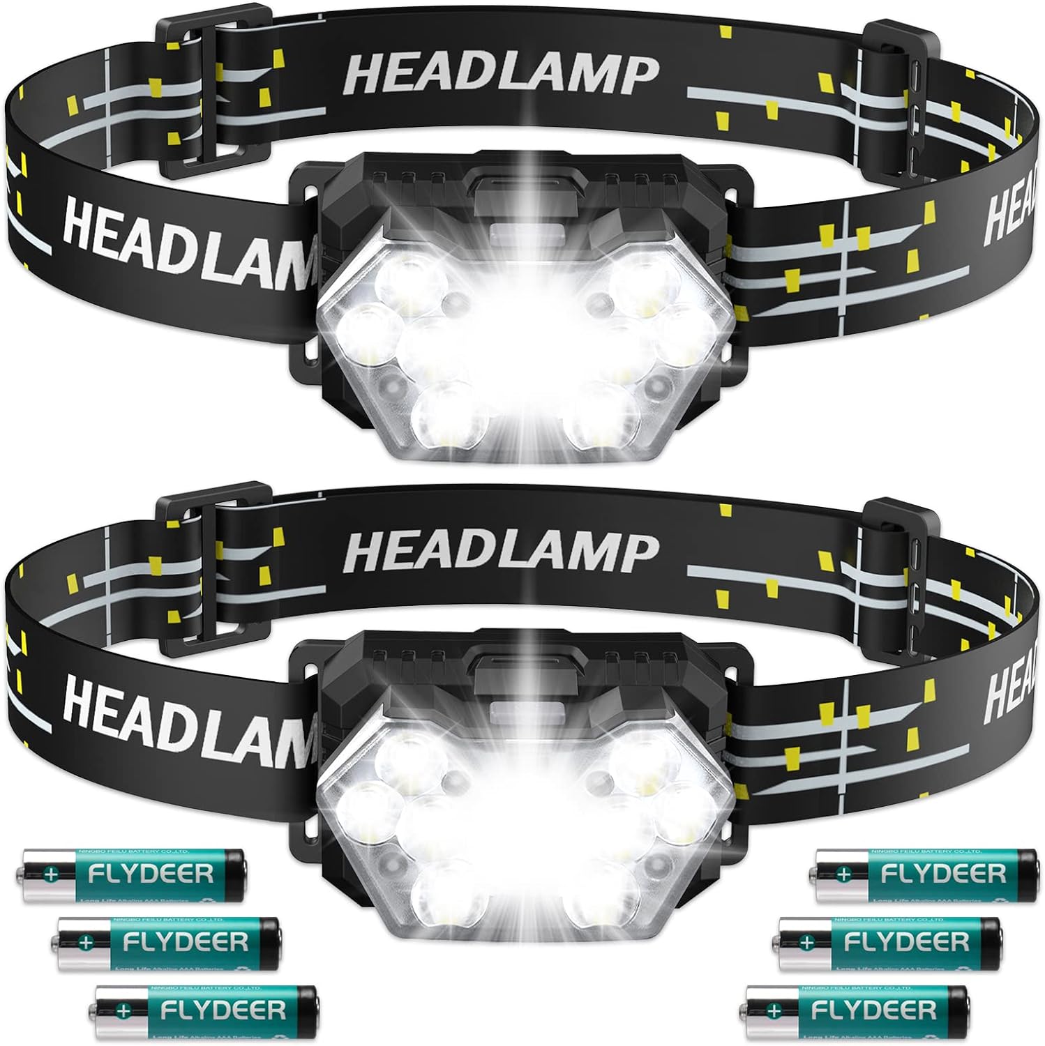9 LED Headlamp 2 Pack