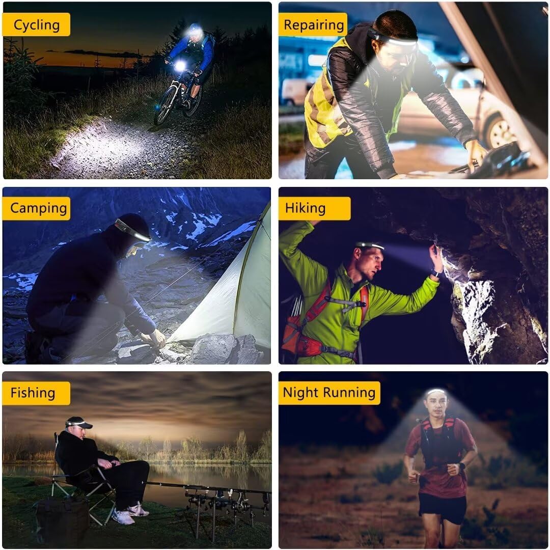 230 Wide Beam Headlamp with Motion Sensor Rechargeable camping accessory