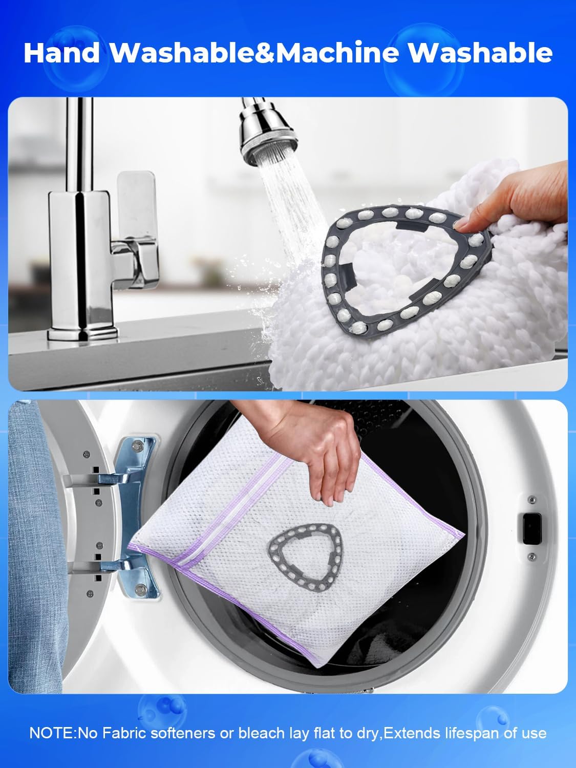 4-Pack Spin Mop Heads for Sensitive Floors
