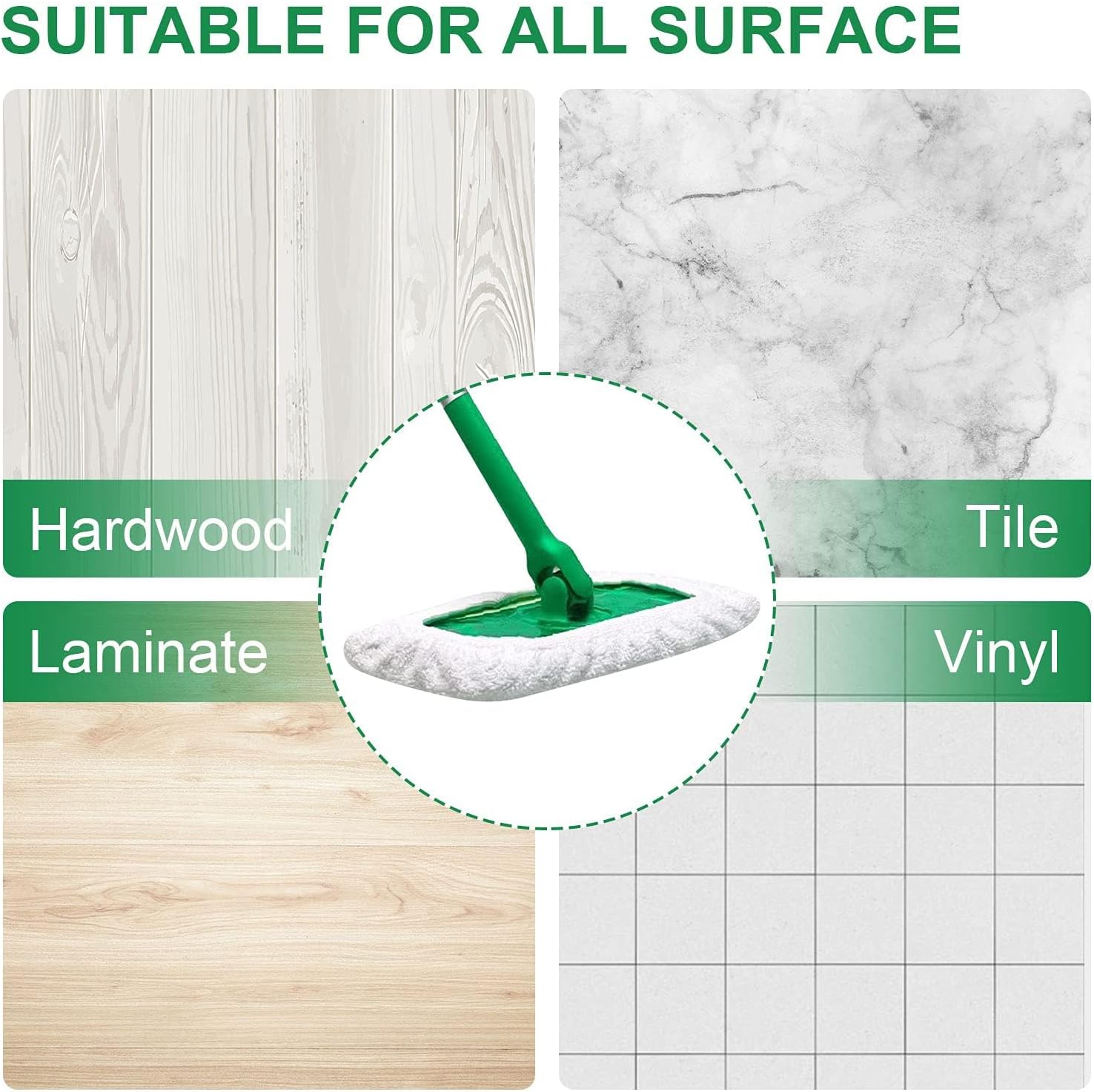 Reusable Swiffer Pad KEEPOW 8-Piece Set