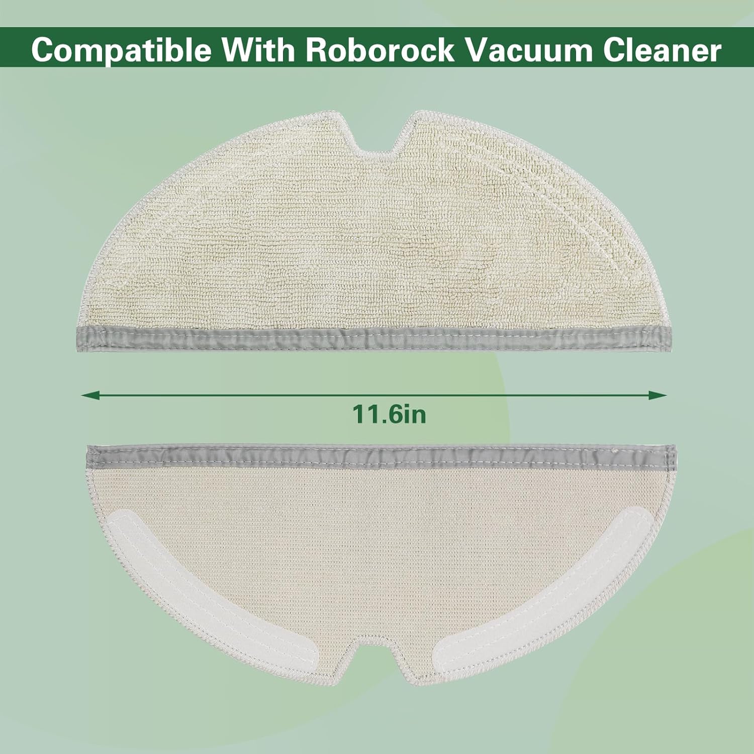 VIEWALL Reusable Microfiber Mop Cloth for Robot Vacuums - 6-Pack