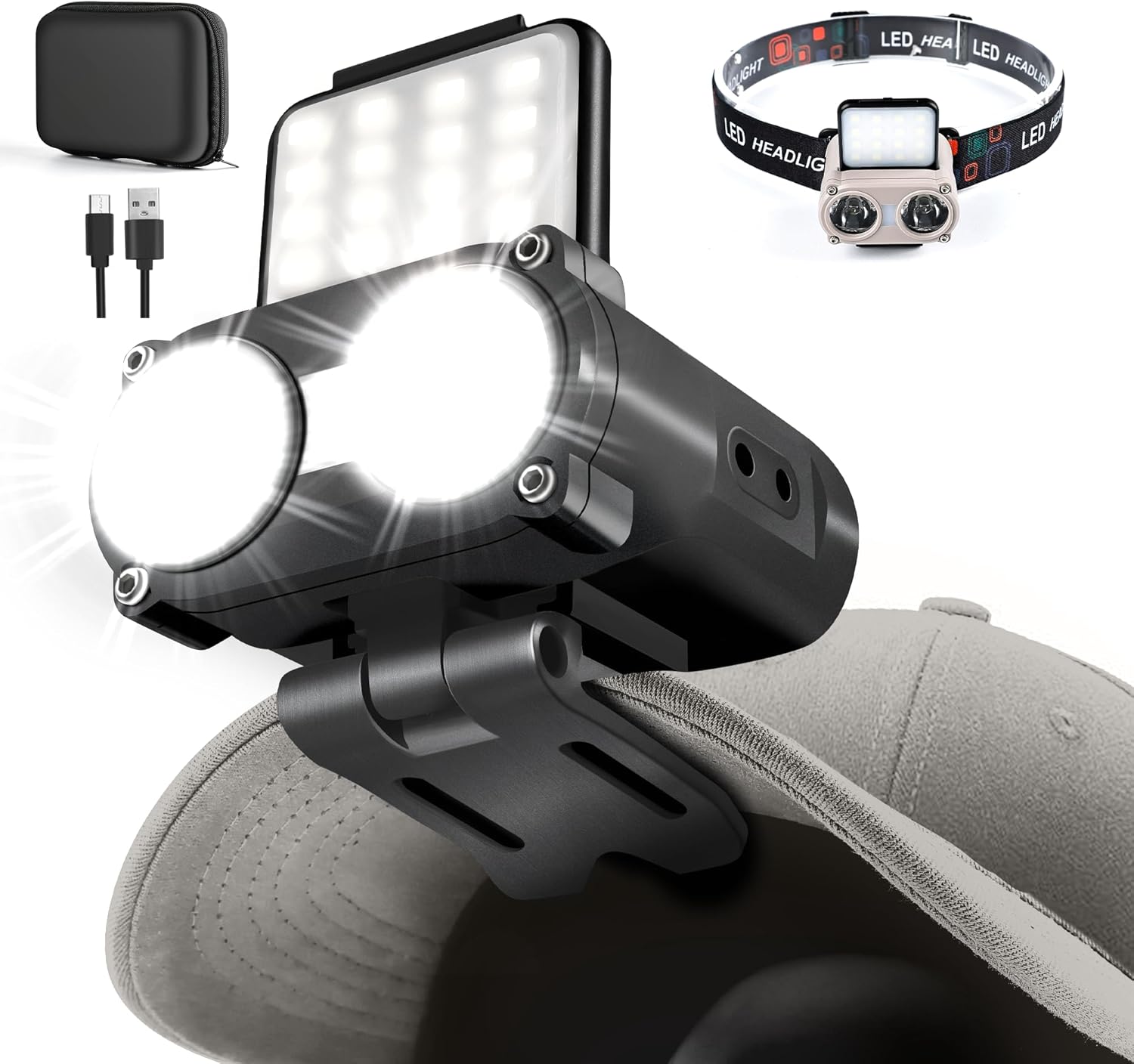 800 Lumens Rechargeable LED Hard Hat Light
