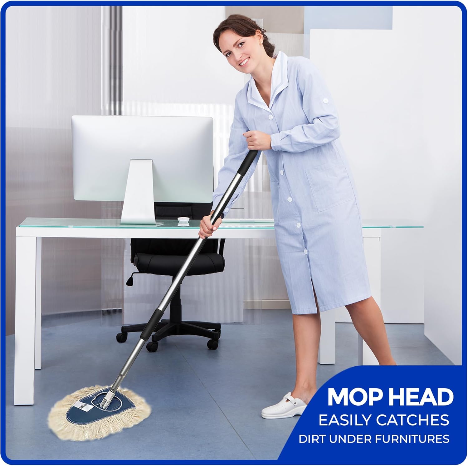 Nine Forty Heavy Duty Cotton Wedge Dust Mop Head