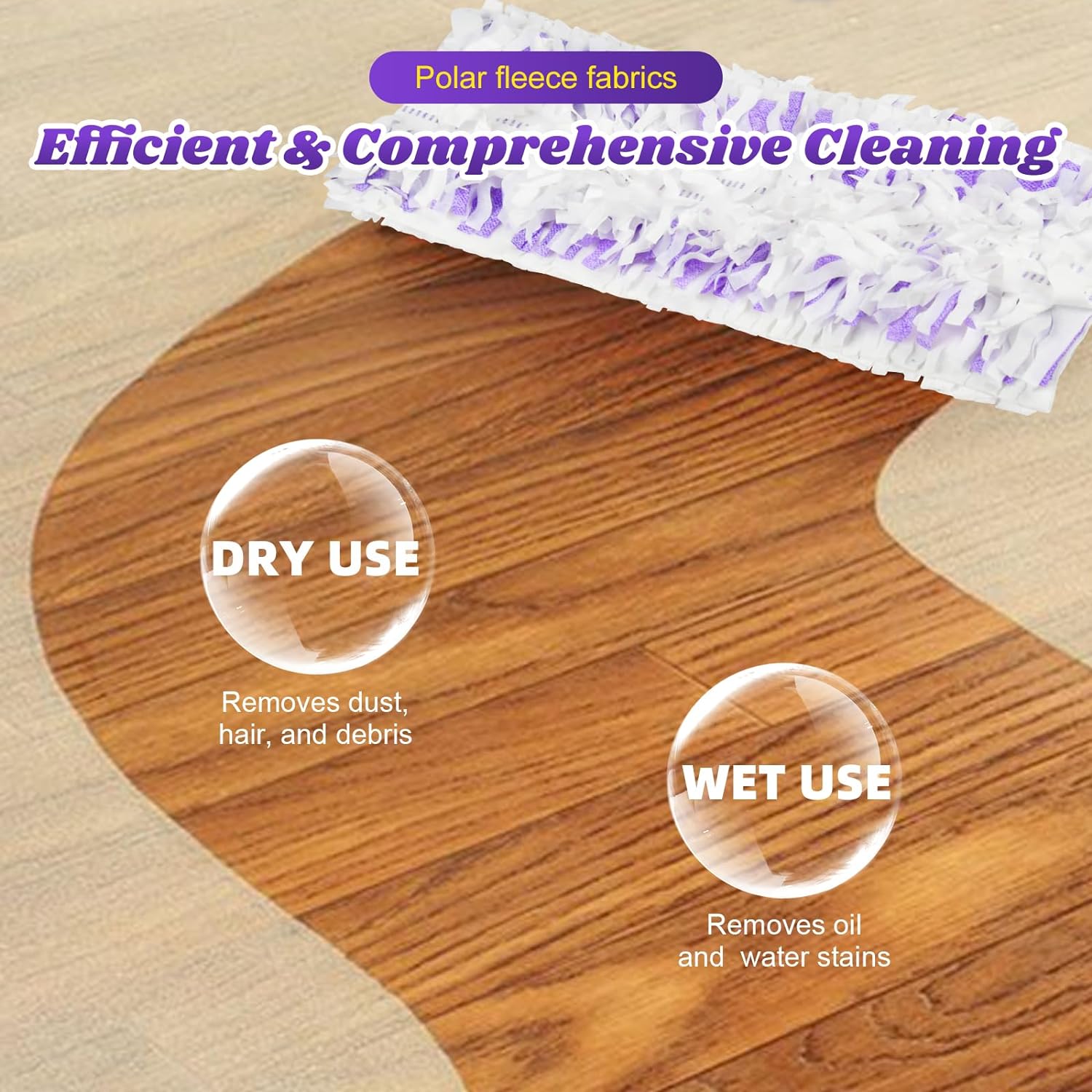 24 Pack Disposable Mop Pads for Power Mop Multi-Surface Mop