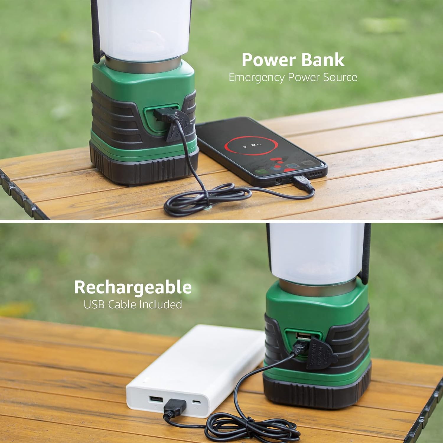 Lepro Bundle camping lantern rechargeable power bank headlamp with motion sensor