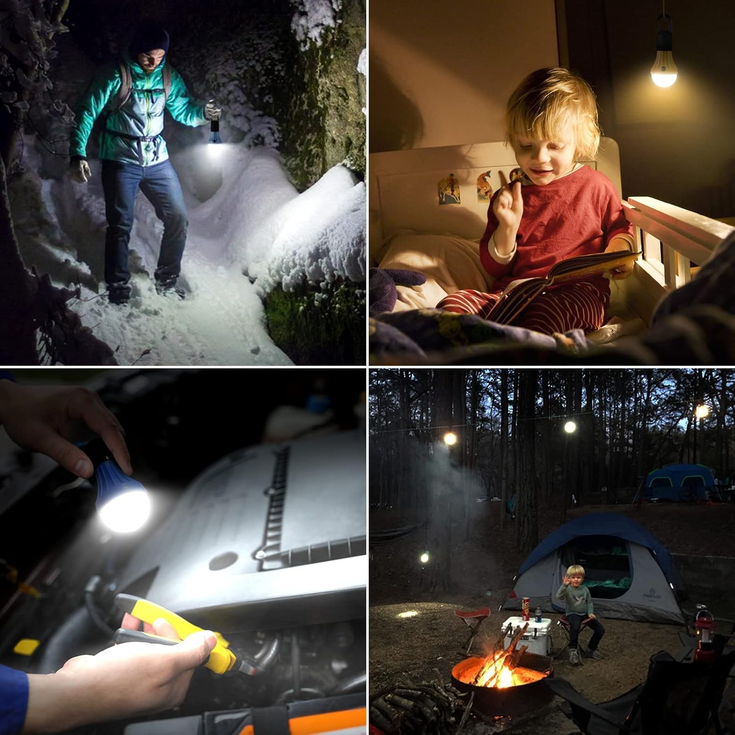 -central Lepro LED Camping Lantern - Bright Portable for Hiking